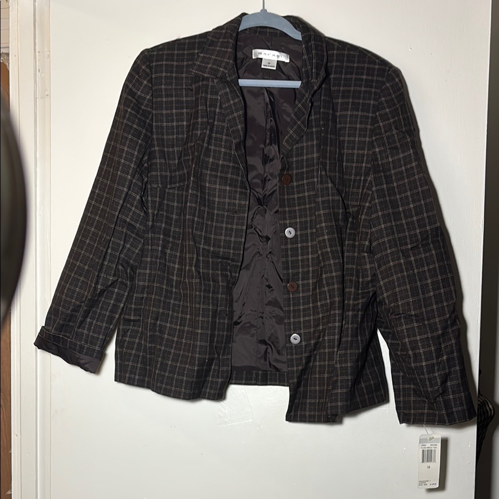 Women's Black Plaid Jacket